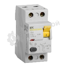Выключатель дифференциального тока (УЗО) 2п 16А 30мА тип AC ВД1-63 IEK MDV10-2-016-030