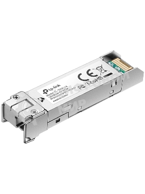 Модуль SFP TP-Link 1000Base-BX WDM Bi-Directional SFP module, TX: 1550 nm and RX: 1310 nm, 1 LC Simplex port, up to 2 km transmission distance in 9/125 μm SMF (Single-Mode Fiber), Supports Digital Diagnostic Monitoring (DDM).