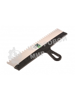 Шпатель Сибртех из нержавеющей стали,450 мм,зуб 8x8 мм,пластмассовая рукоятка