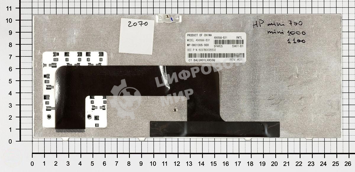 Клавиатура для ноутбука HP Mini 700 1000 1100 черная
