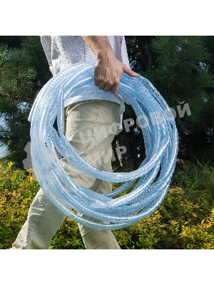 Шланг поливочный Palisad прозрачный армированный 3-х слойный, 3/4