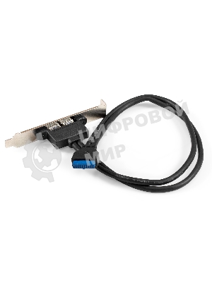 Планка портов в корпус 2xUSB 3.0 ExeGate BrctUSB3-2A (USB 3.0 20pin (IDC 20pin F) --> 2x USB 3.0 Af, кабель 20 см)
