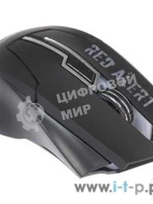 Мышь проводная Qumo Dragon War Red Alert черный, 2400 dpi, USB, кнопки - 7