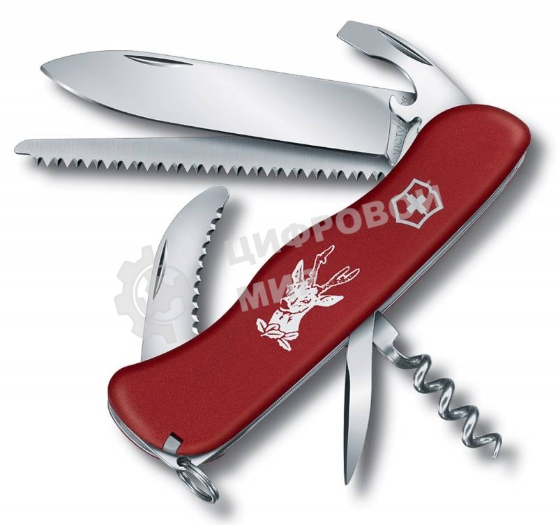 Нож перочинный Victorinox HUNTER (0.8573) 111мм 12функций красный