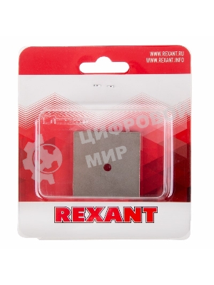 Неодимовый магнит прямоугольник Rexant 40х40х4 мм сцепление 15,5 кг