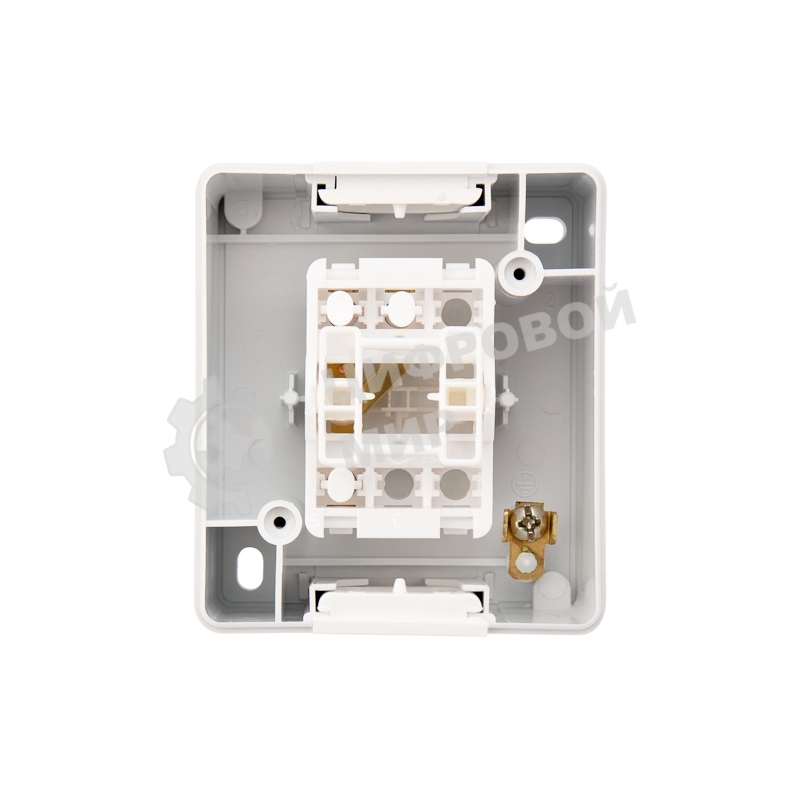Переключатель проходной Kranz INDUSTRIAL IP54, о/у, белый