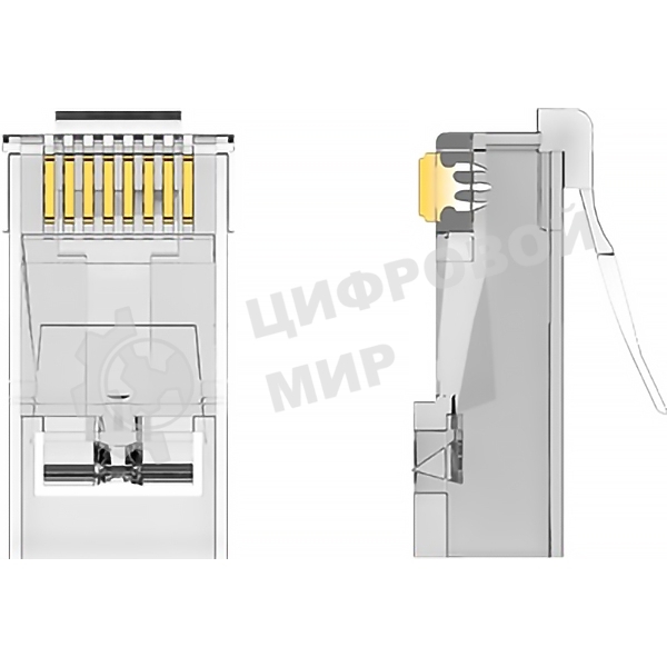 Коннектор Vention RJ45 (8p8c), UTP, cat. 6A, под витую пару (10 шт.)