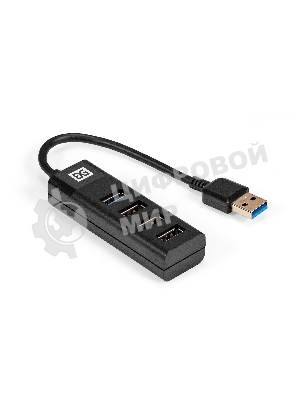 USB-концентратор 4-в-1 ExeGate DUB-3213 (кабель-адаптер USB2.0 --> 3xUSB2.0, 1xUSB3.0, Plug&Play, черный)