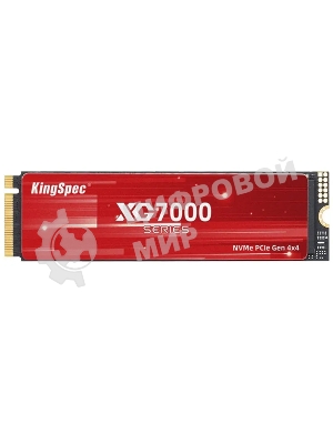 Накопитель SSD KingSpec XG7000, 2Tb, PCIe 4.0 x4, M.2 2280, NVMe, R/W 7400/6600, с радиатором