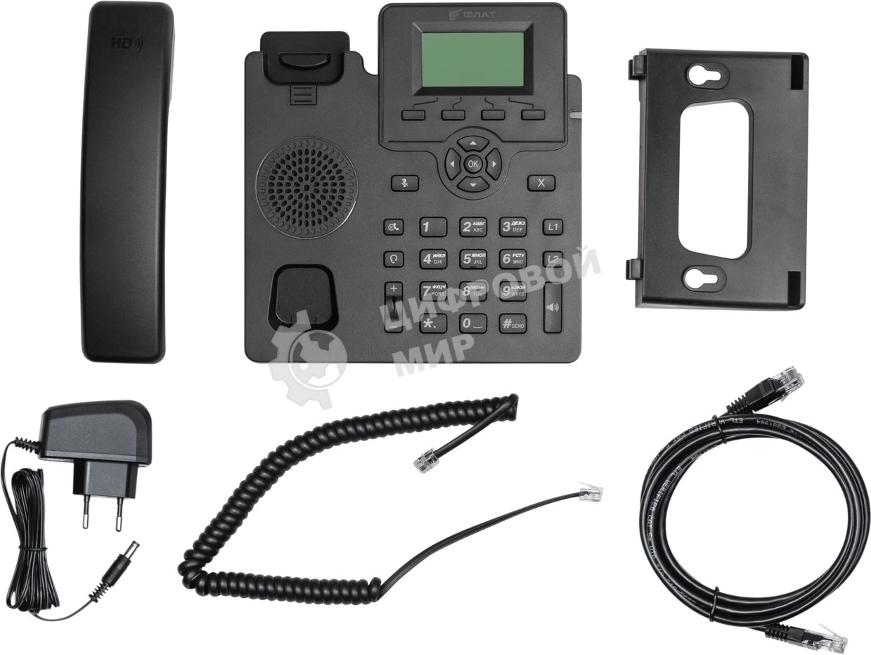 Телефон IP Флат Flat-Phone-C10/RU черный