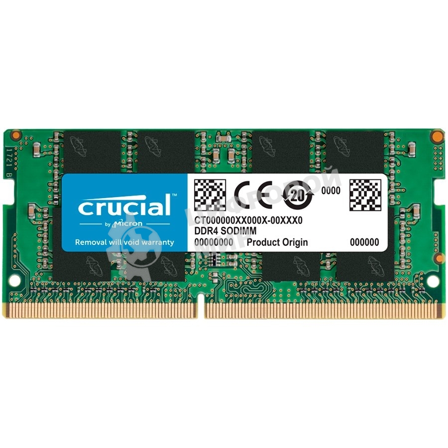 Оперативная память Crucial, DDR4, 8GB (1x8GB), 3200MHz, CL22 SO-DIMM
