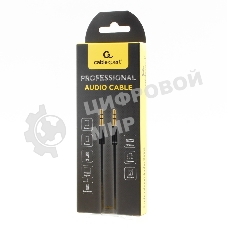Кабель аудио Cablexpert CCAB-02-35MM-1MB, 3.5 Jack (M)/3.5 Jack (M), черный, 1м, блистер