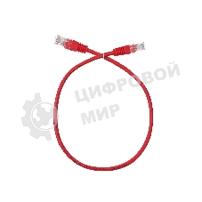 Патчкорд литой Aopen/Qust UTP кат.5е 0,5м красный