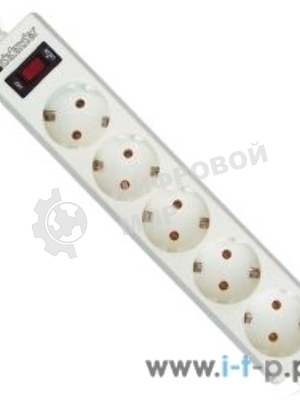 Сетевой фильтр Defender ES, 3.0 м, 5 розеток белый