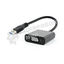 Видеоадаптер (конвертер) USB 3.0 --> VGA Cablexpert AB-U3M-VGAF-01, черный