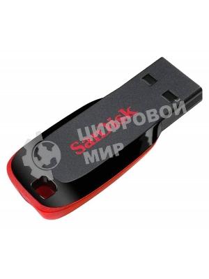 Флешка USB SanDisk Cruzer Blade (SDCZ50-128G-B35), 128Gb, USB 2.0, Type-A, R/W 16/4, черный