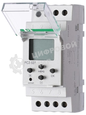 Реле времени PCZ-527 (2канала астрономическое 24-264В AC/DC 2х16А 2перекл. IP20 монтаж на DIN-рейке) F&F EA02.002.006