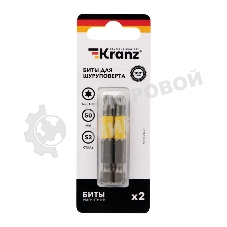 Бита для шуруповерта Kranz Torx T30х50 мм (2 шт./уп.)