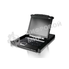 Переключатель электронный ATEN 16P CAT5 HIGH DENSITY DUAL RAIL LCD OVER