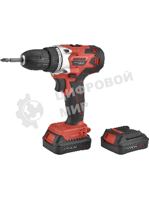 Дрель-шуруповерт Парма ДША-02-1312/2Li, 12 В, 1.3 Ач, 22 Нм, щеточный