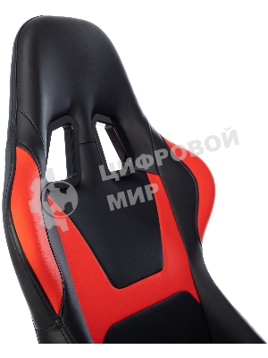 Кресло Zombie Game Penta черный/красный, экокожа, 120 кг, механизм качания