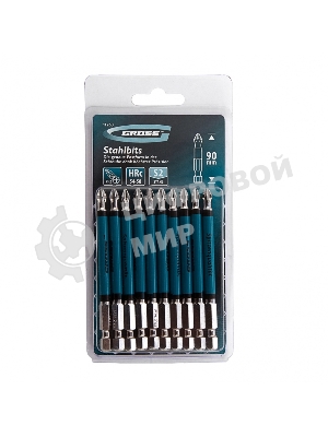 Набор бит Gross 11263 Ph2x90, сталь S2, 10 шт