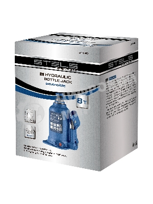 Домкрат гидравлический бутылочный телескопический Stels 8 т, подъем 180-410 мм