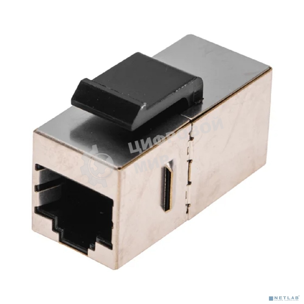 Адаптер проходной формата Rexant Pro Keystone, Jack RJ-45(8P8C), FTP, CAT 5e