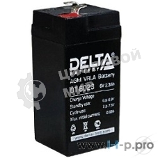 Батарея Delta DT 6023(2,3 А\ч, 6В) свинцово- кислотный аккумулятор