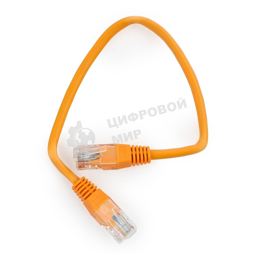 Патч-корд UTP Cablexpert cat.5e, 0.25м, литой, многожильный, оранжевый
