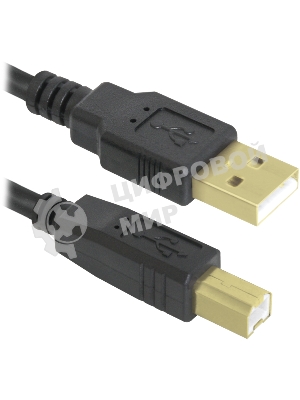 Кабель Defender USB04-10 PROКабель USB 2.0 для соед. 3.0м AM/BM, зол.конт, 2фер.фил.