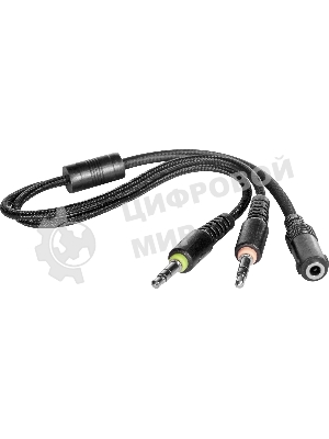 Гарнитура Defender Cujo чёрный/красный, проводная