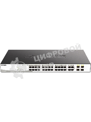 Коммутатор DGS-1210-28P/F5A Настраиваемый L2 PoE-коммутатор, 24x1000Base-T, 4хCombo 1000Base-T/SFP