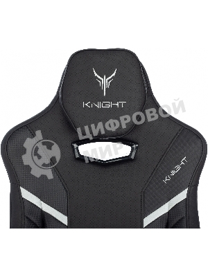 Кресло Knight Thunder 5X черный, экокожа, 120 кг, механизм качания