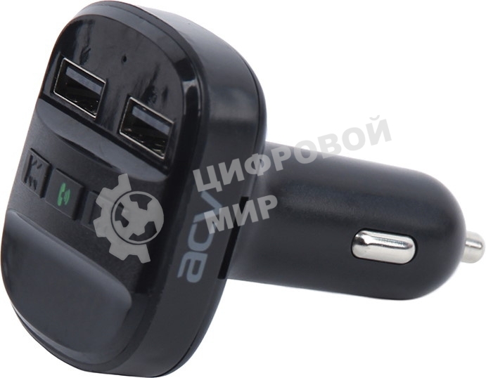 Автомобильный FM-модулятор ACV FMT-121B черный MicroSD BT USB (37575)