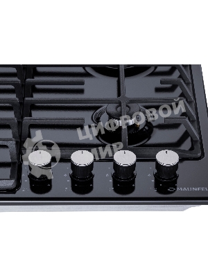 Газовая варочная панель Maunfeld EGHE.64.6CB/G, 4 конфорки, эмалированная сталь, черный