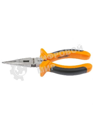 Длинногубцы Sparta Comfort, 160 мм, прямые шлифованные, двухкомпонентные рукоятки