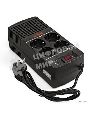 Стабилизатор ExeGate Power AD5000-1000 (1000VA/500W, диапазон 150...280В, 4 евророзетки)