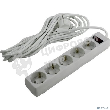 Сетевой фильтр ExeGate EX279180RUS SP-5-7W (5 розеток, 7 м, евровилка, белый)