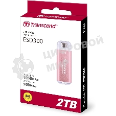 Внешний SSD Transcend USB-C 2TB TS2TESD300P ESD300 розовый