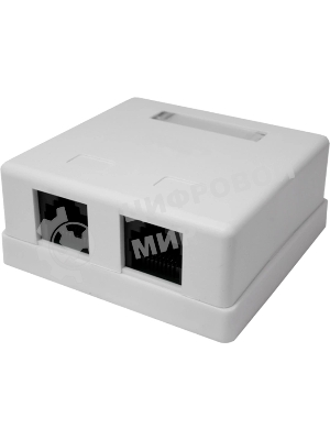 Розетка Suprlan 10-0309-1, наклад. RJ45 2 кат.5E UTP