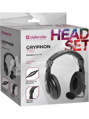 Гарнитура Defender Gryphon 750 чёрный, проводная