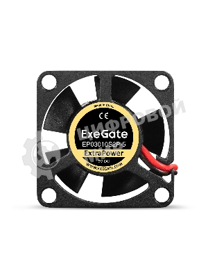 Вентилятор для корпуса ExeGate ExtraPower EP03010S2P-5 черный, 30 мм, 12000 об/мин, 33 дБ, 2 pin