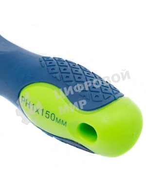 Отвертка Сибртех PH1 х 150 мм, CrV, двухкомпонентная рукоятка