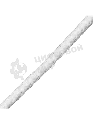 Шнур вязаный полипропиленовый Сибртех с сердечником, 6 мм, L20 м, 180-200 кгс, белый