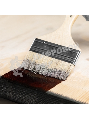 Кисть плоская Sparta 100 мм, натуральная щетина, деревянная рукоятка, для масляных краскок, лаков