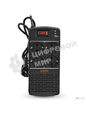 Стабилизатор ExeGate Power AD5000-1000 (1000VA/500W, диапазон 150...280В, 4 евророзетки)