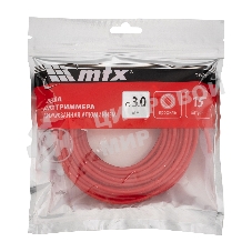 Леска для триммера MTX армированная алюминием круглая 3,0 мм х 15 м