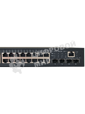 Коммутатор управляемый OSNOVO L2 PoE Gigabit Ethernet на 48 RJ45 PoE + 4*GE SFP, до 30W на порт, суммарно до 800W