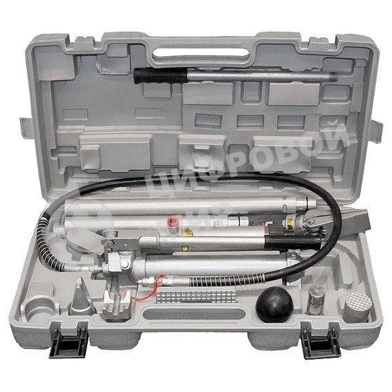 Растяжка гидравлическая Matrix 10 т, набор из 17 предметов, 7 сменных насадок, в пласт. кейсе